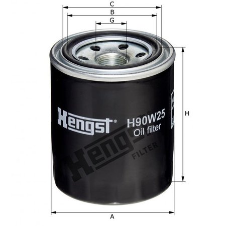 HENGST OIL FILTER H90W25